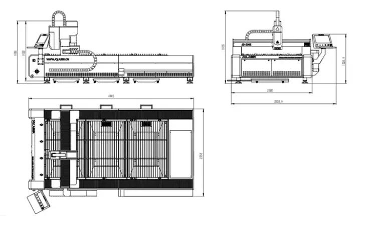 1000W CNC-Faserlaser-Schneidemaschine für Bleche